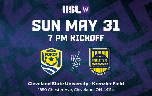 USL W: Cleveland Force SC vs Steel City FC (5/31/26) poster